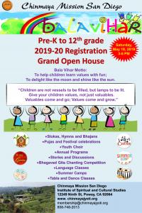 Chinmaya Mission San Diego 2019-20 Registration Session And Grand Open House