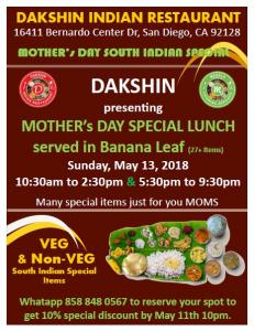 Mothers Day Special Lunch And Dinner For Nominal Cost.